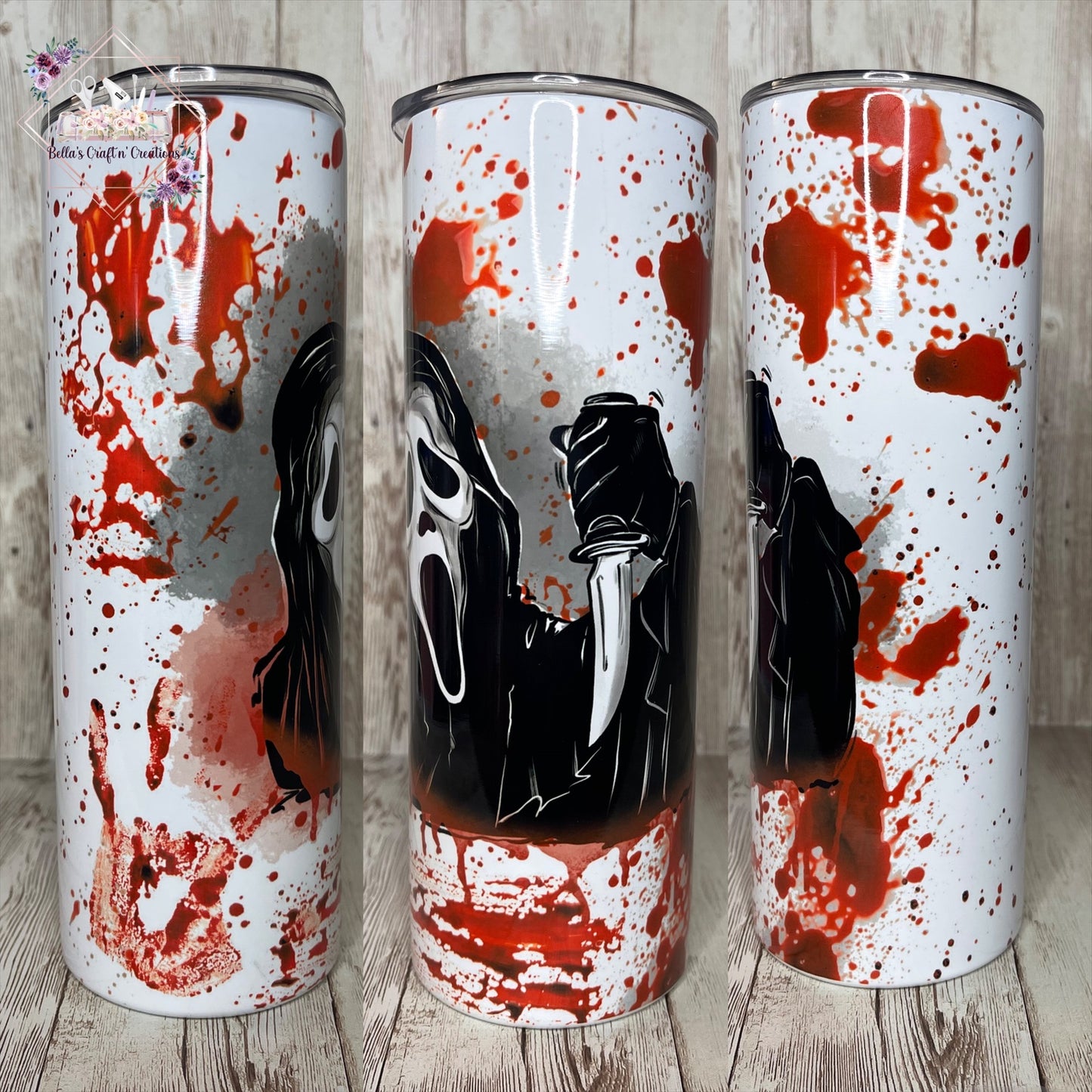 Ghost Face Halloween Tumbler
