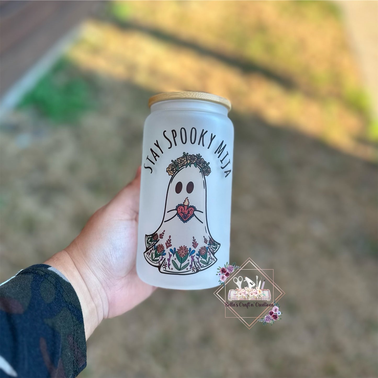 Stay Spooky Mija Glass Can