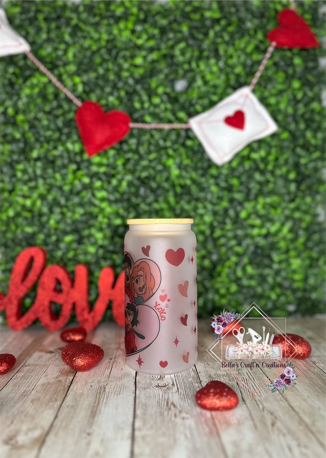 Valentine’s Glass Can
