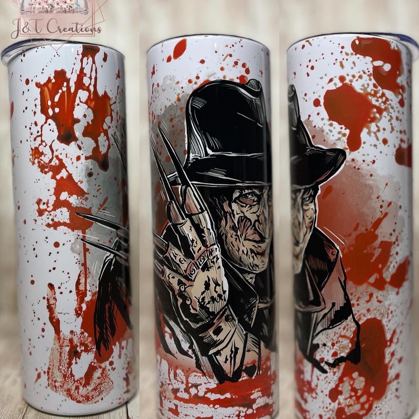 Freddy Krueger Halloween Tumbler