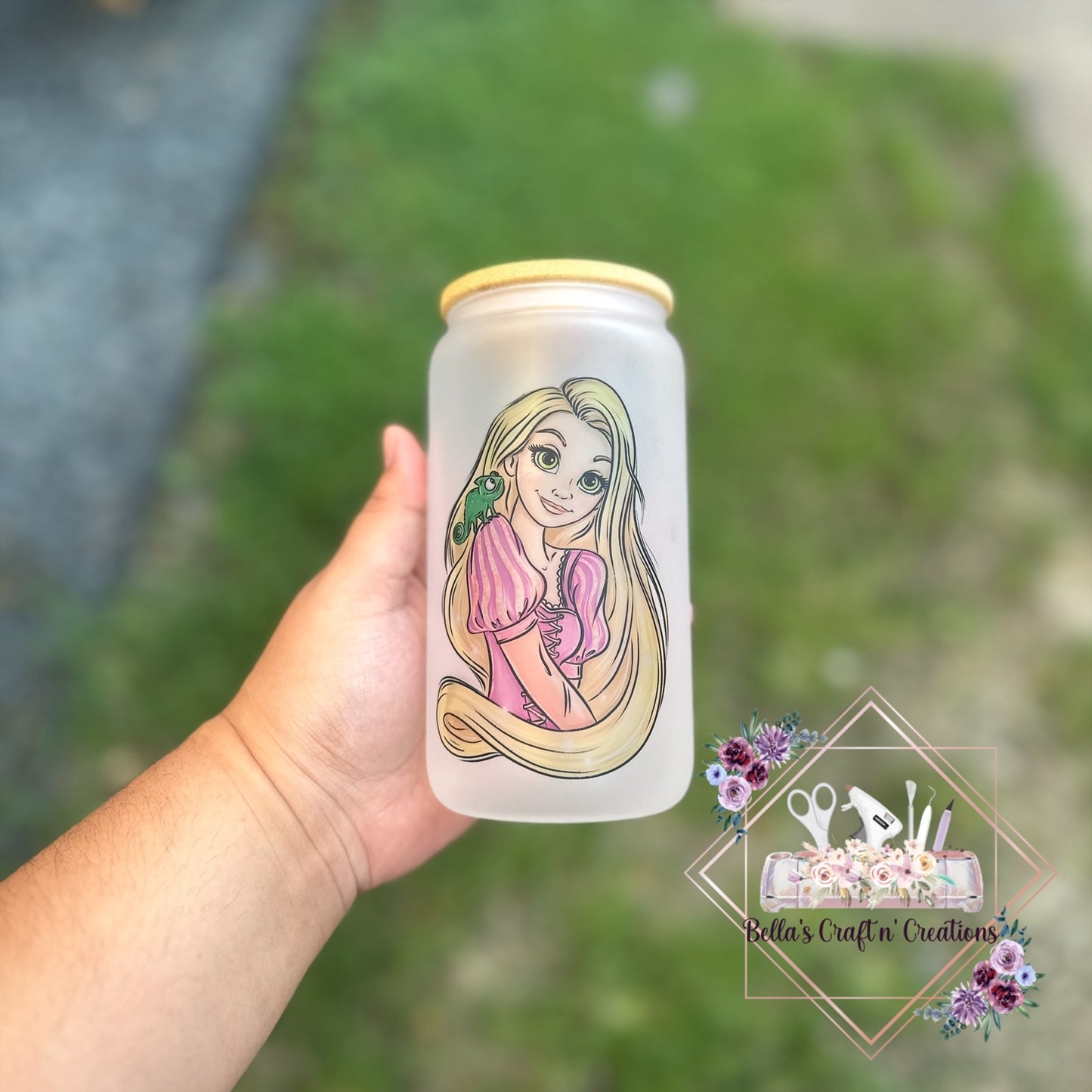 Rapunzel Glass Can
