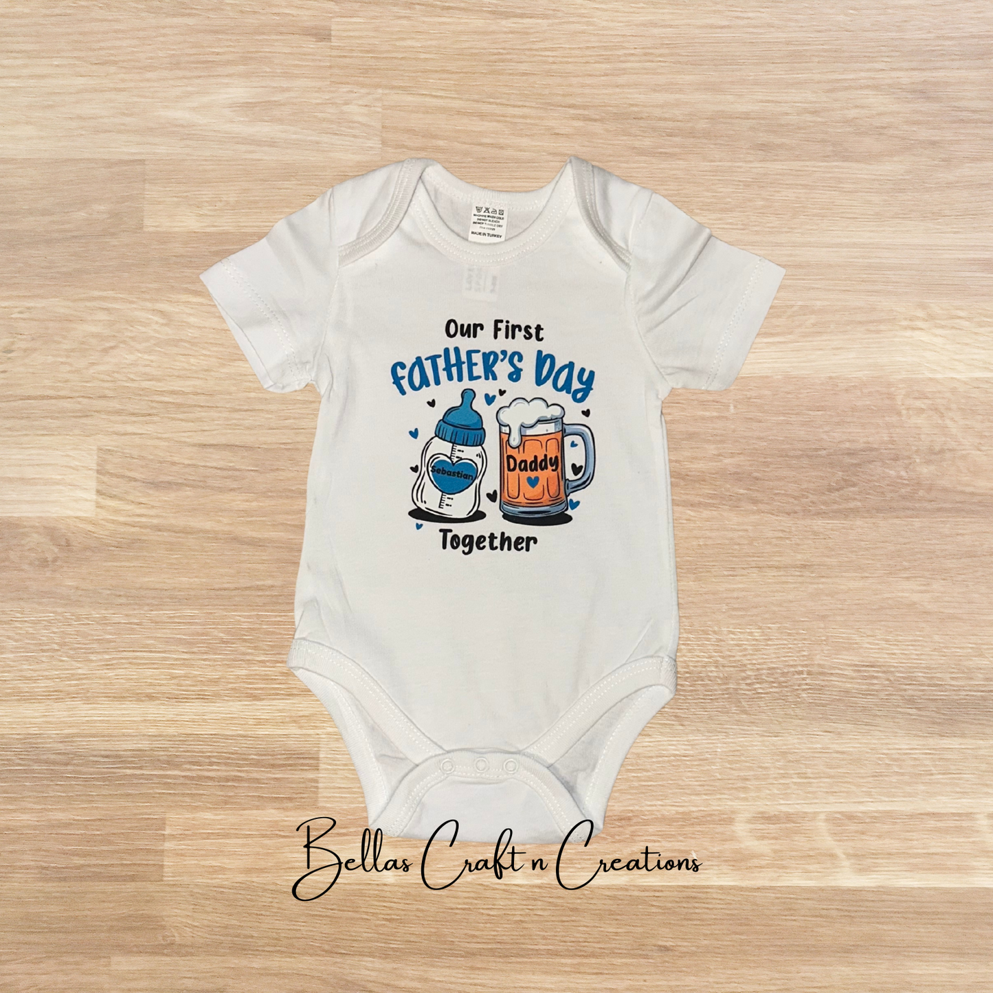 Our First Father's Day Baby Onesies