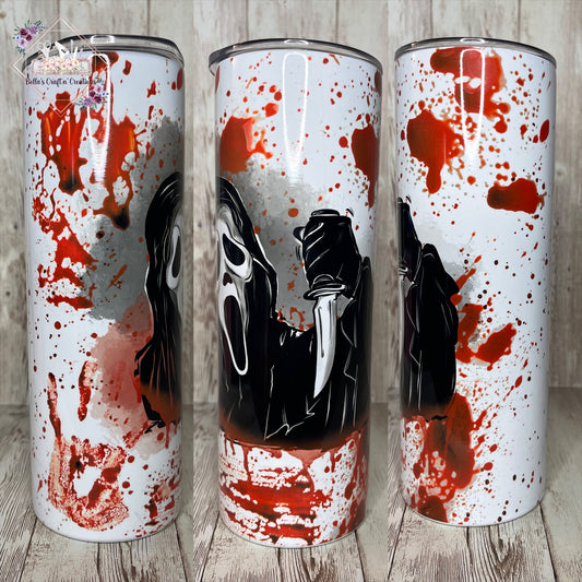Ghost Face Halloween Tumbler