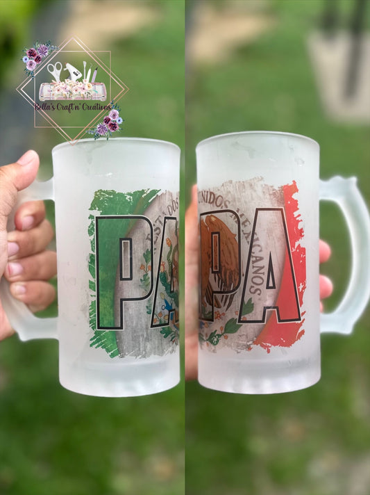 El Papá Mexican Flag Beer Mug