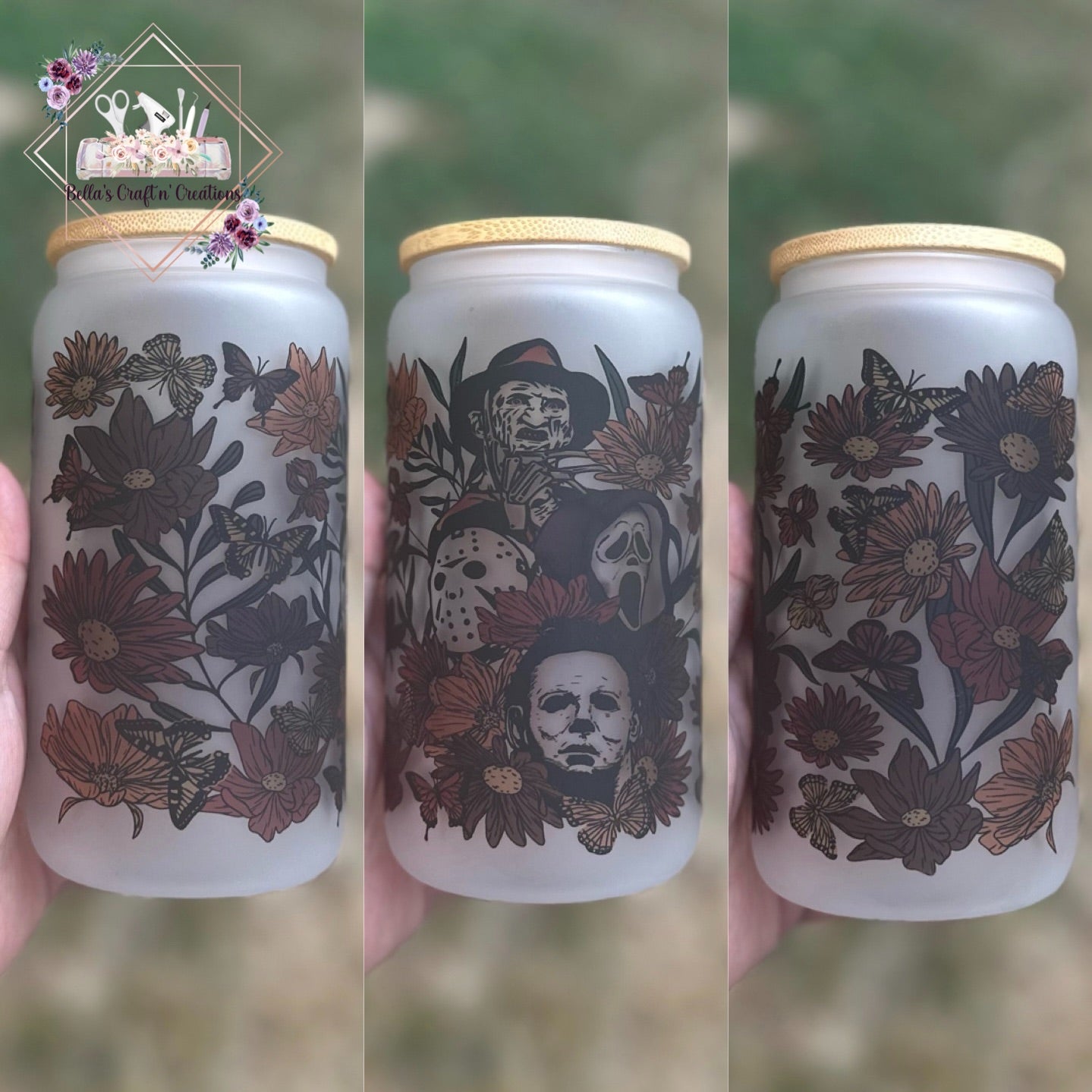 Halloween Glass Can