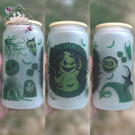 Oogie Boogie Glass Can