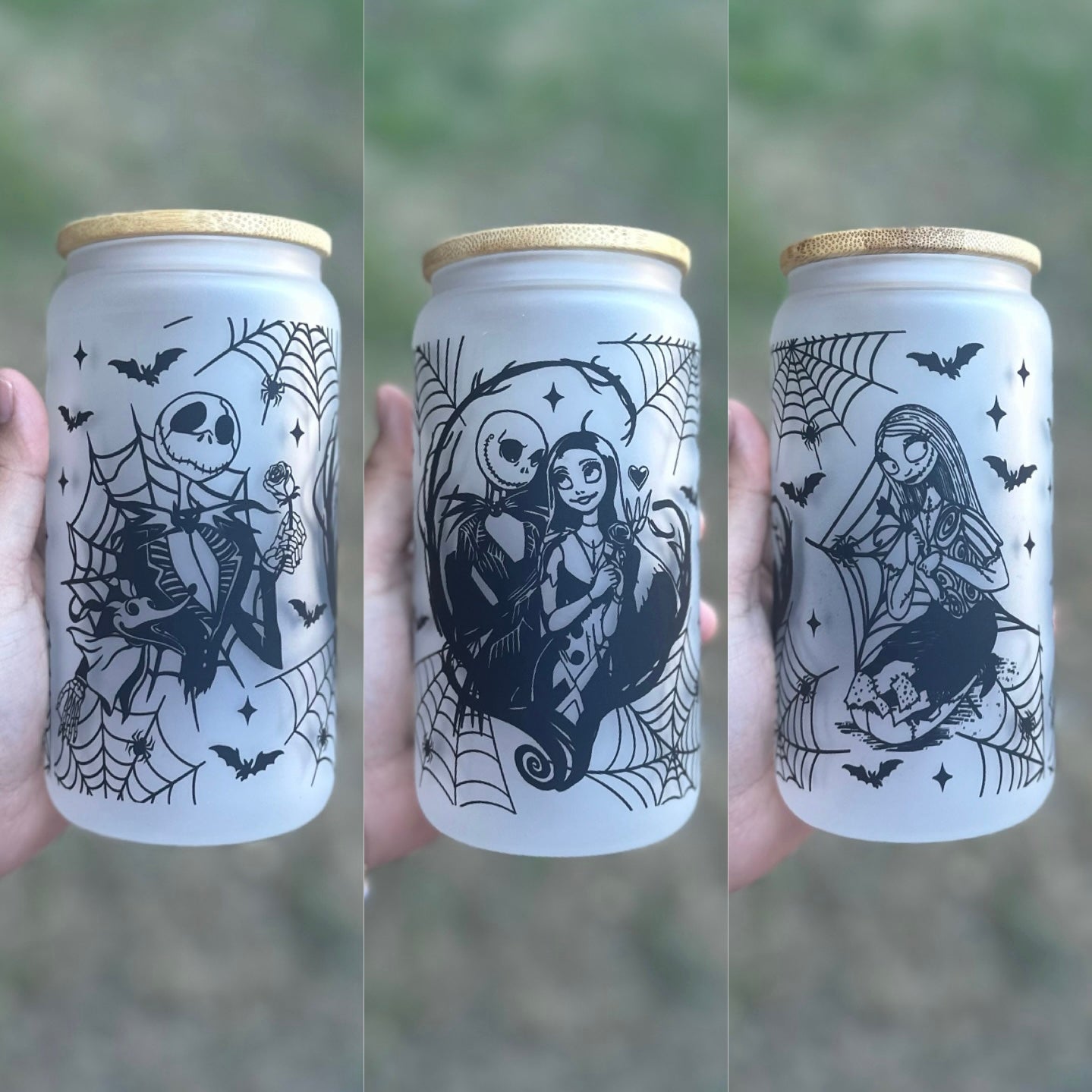 Nightmare Before Christmas Glass Can