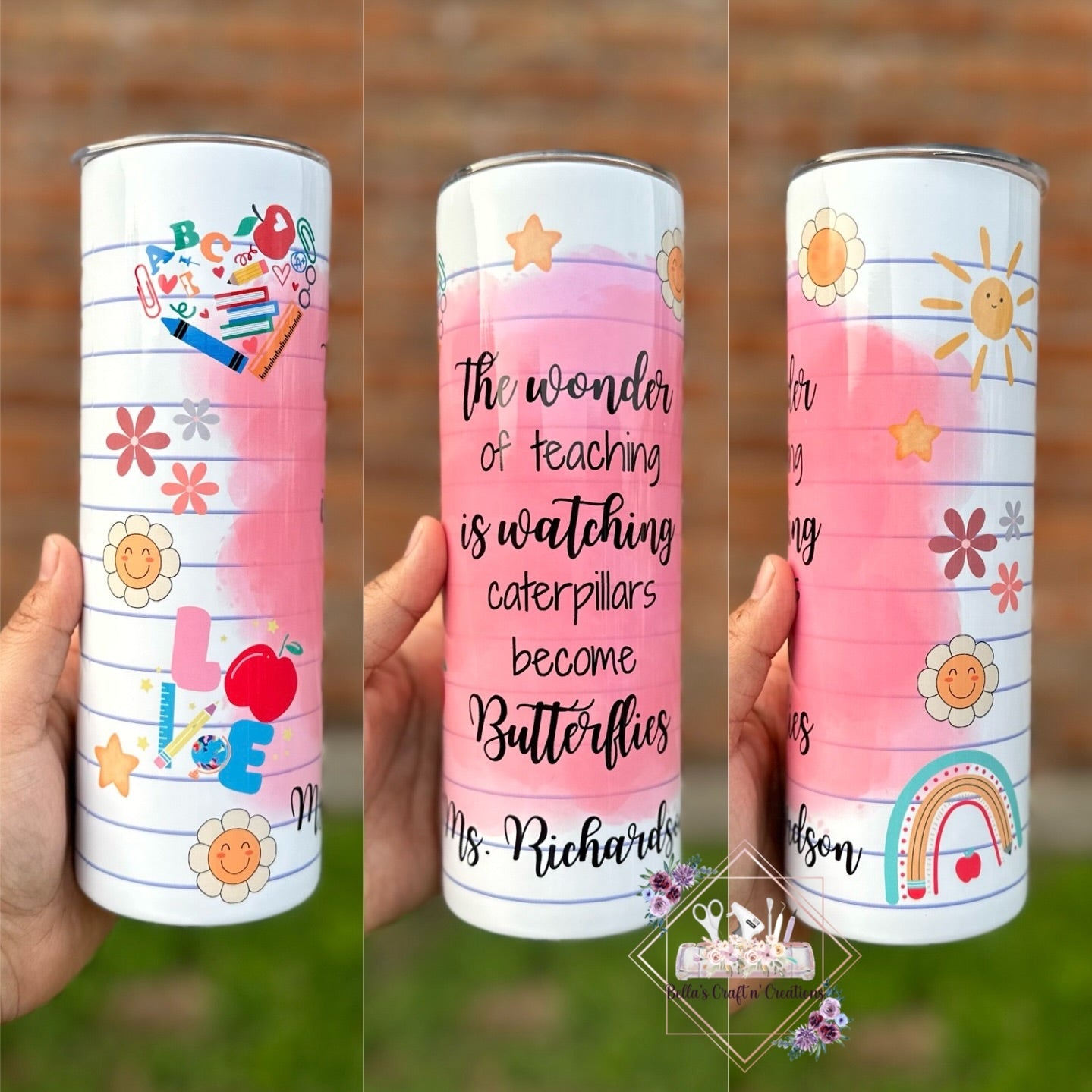 Pink Teacher Tumbler