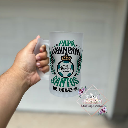 Papá Chingon Santos Beer Mug