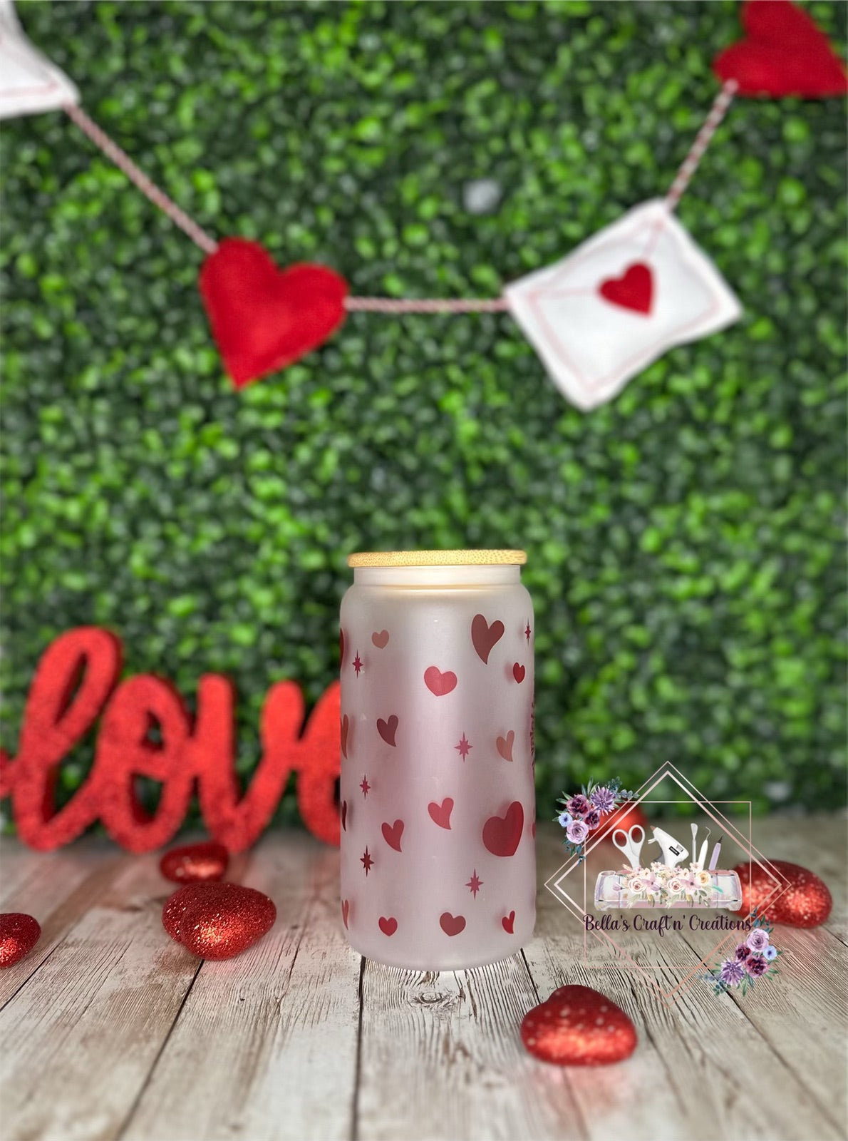 Valentine’s Glass Can