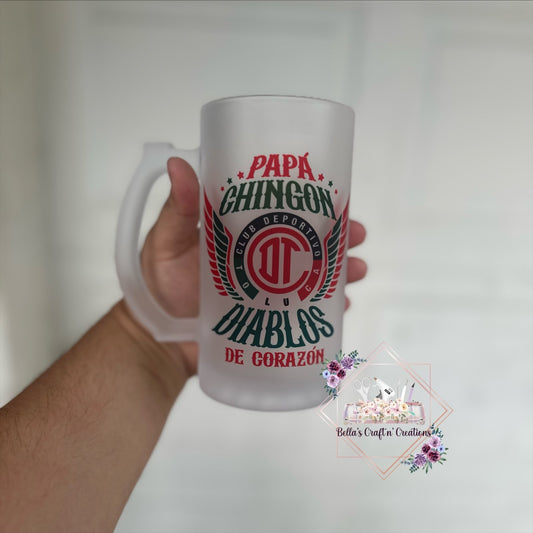 Papá Chingon Diablos Toluca Beer Mug