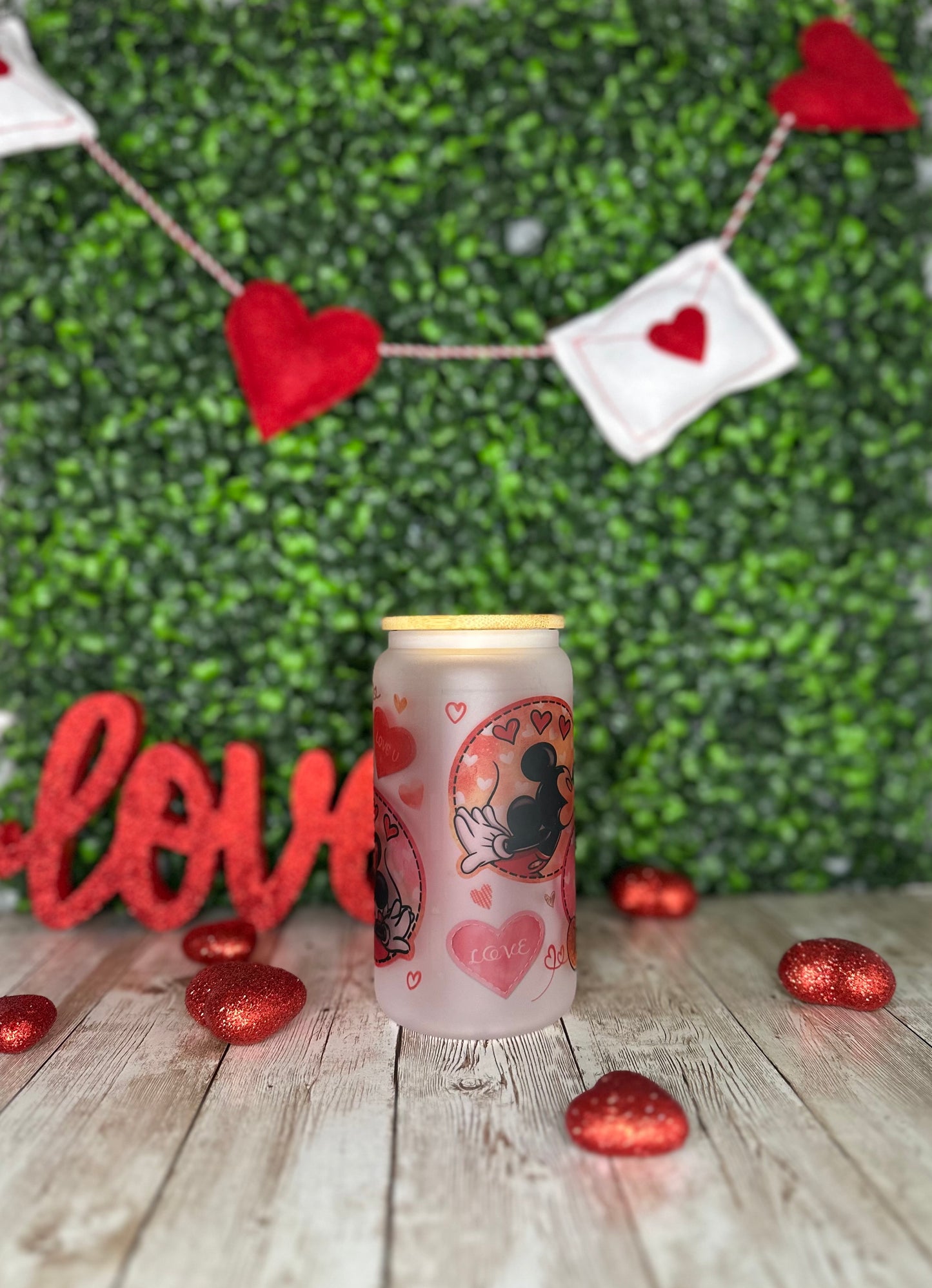 Valentines Glass Can