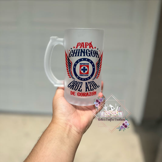 Papá Chingon Cruz Azul Beer Mug